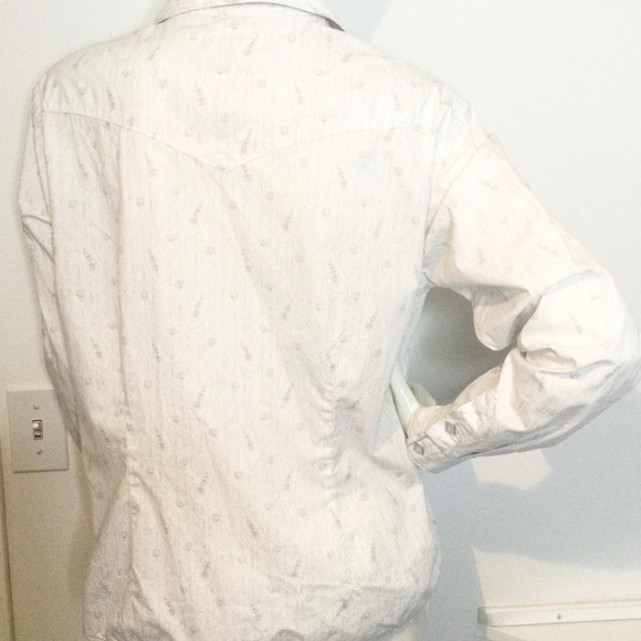 Panhandler cotton bling pearl snap women’s shirt L - Picture 2 of 8